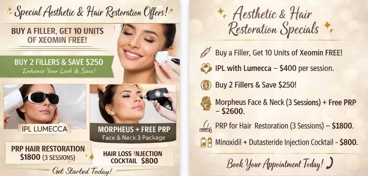 Valentine's Day Aesthetic & Hair Restoration Offers | Because great results should come with great value.